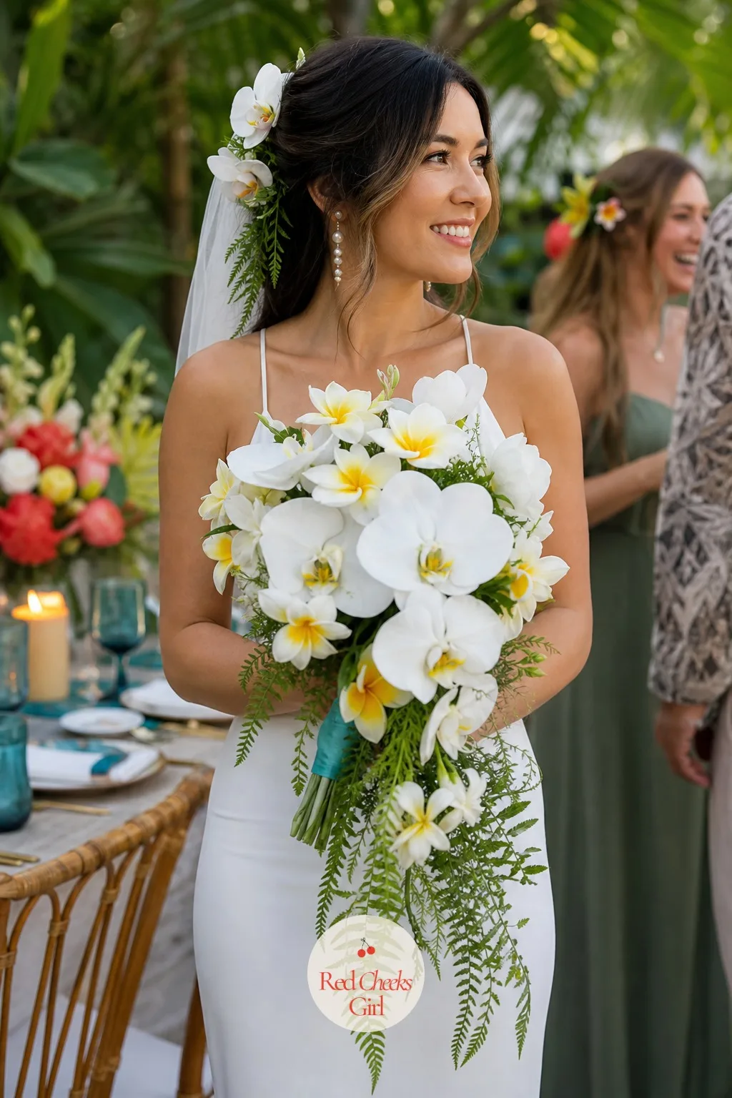 The Bridal Bouquet — A bouquet that wilts by the ceremony photos is a real worry in tropical heat, and it is worth saying out loud before the florist meeting