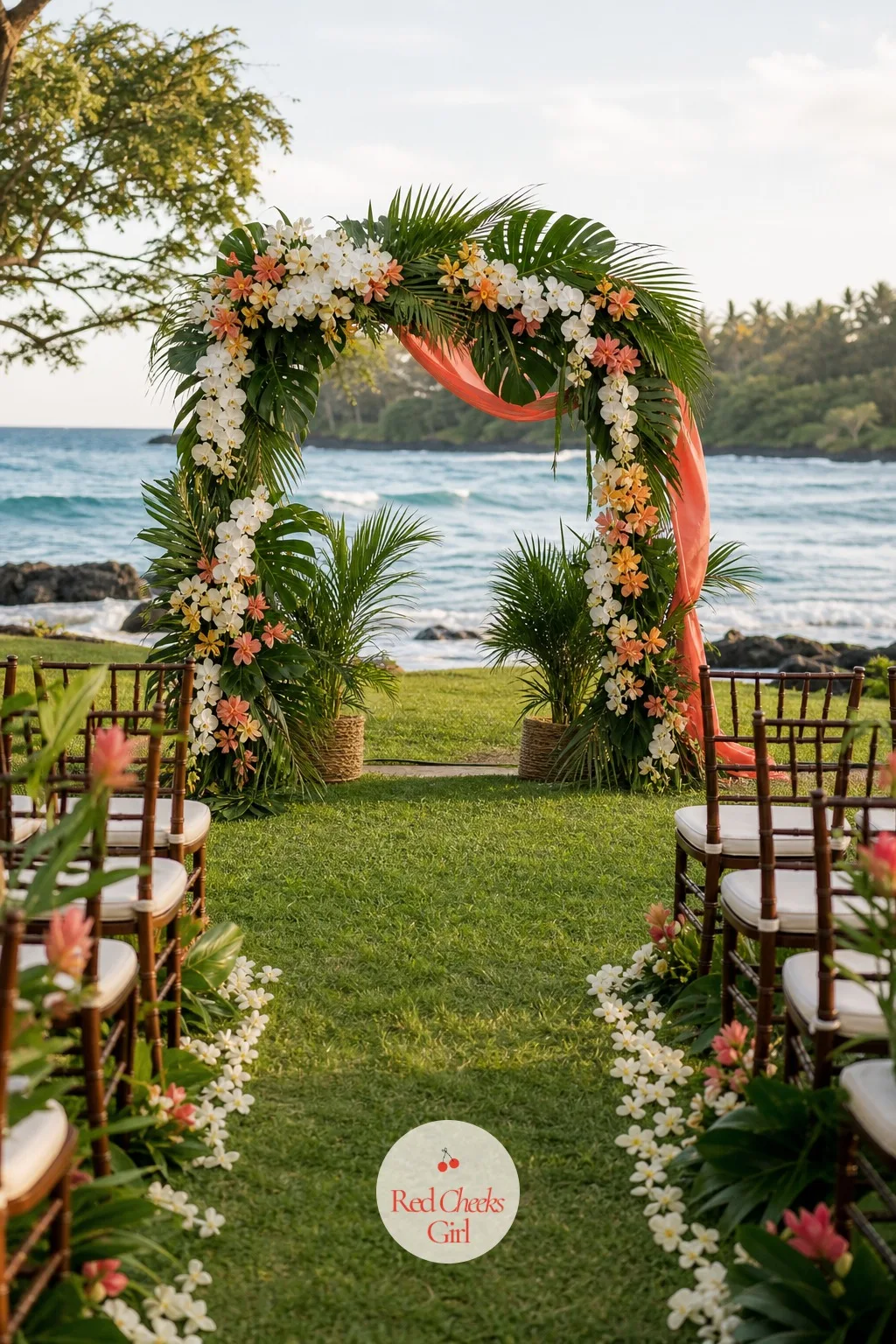 The Flower Arch — A bare arch frame at the end of a lawn reads as scaffolding until the flowers go on, and a thin scatter down one side looks more budget than