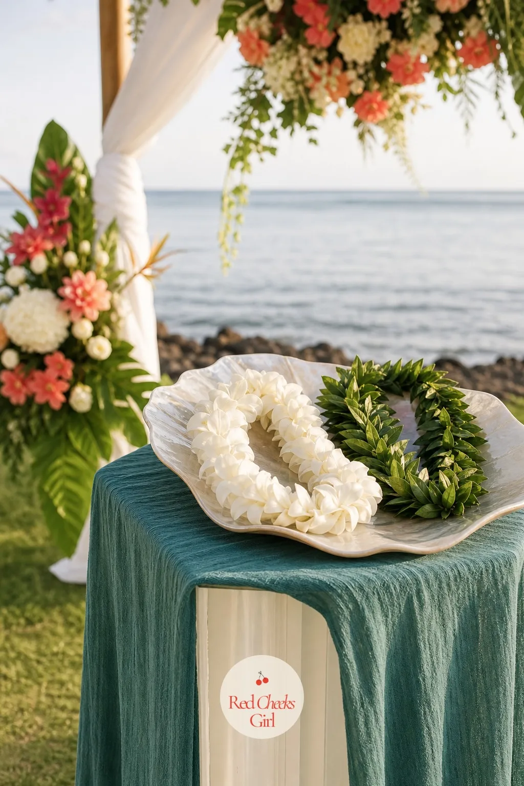 The Lei Exchange — If the vows alone feel like they need one more beat of ceremony, this is it. Hawaiian wedding