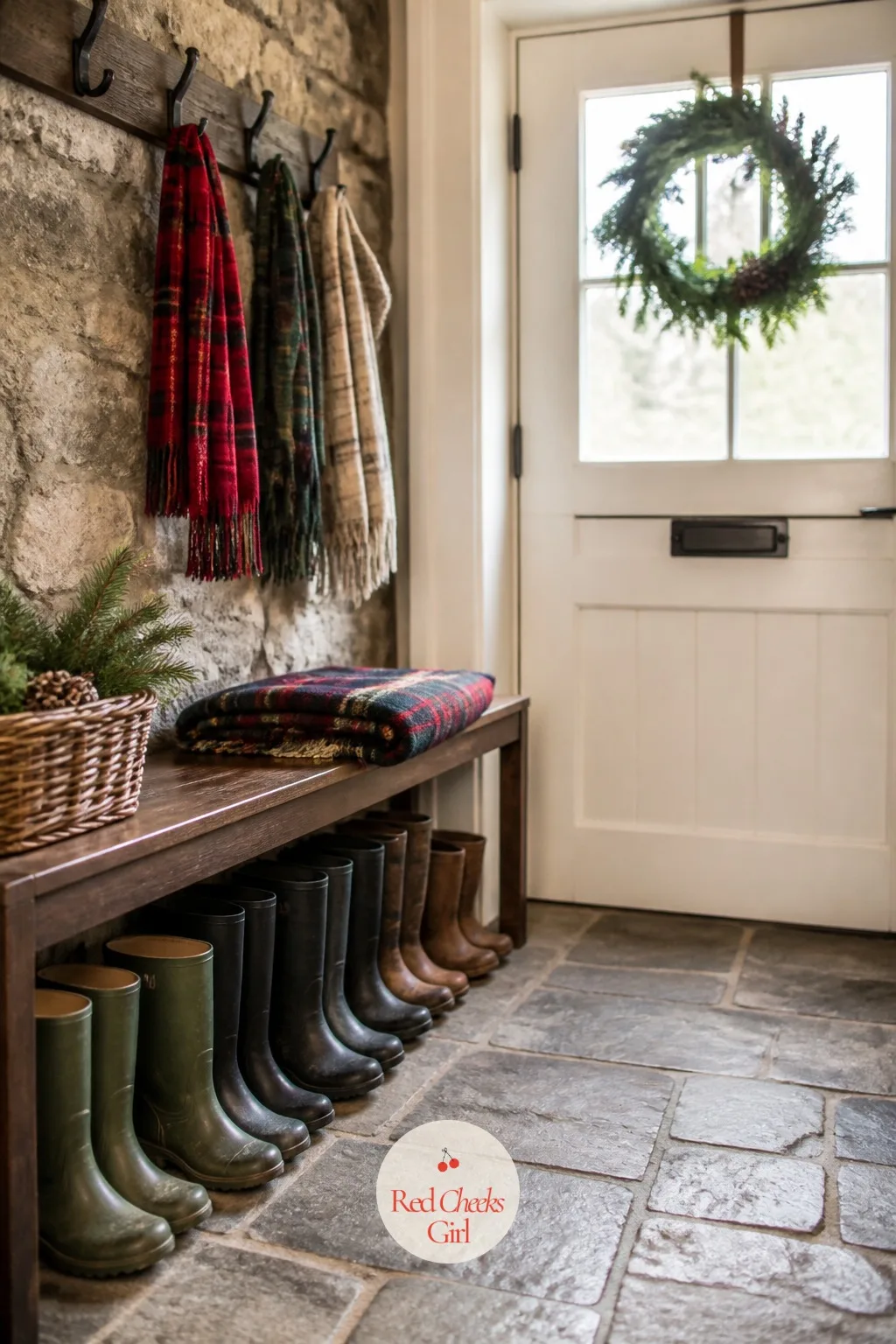 The Boot Room by the Back Door — Every real cottage has a spot where the wellies and the dog leads live, and it deserves the same ten minutes as the front