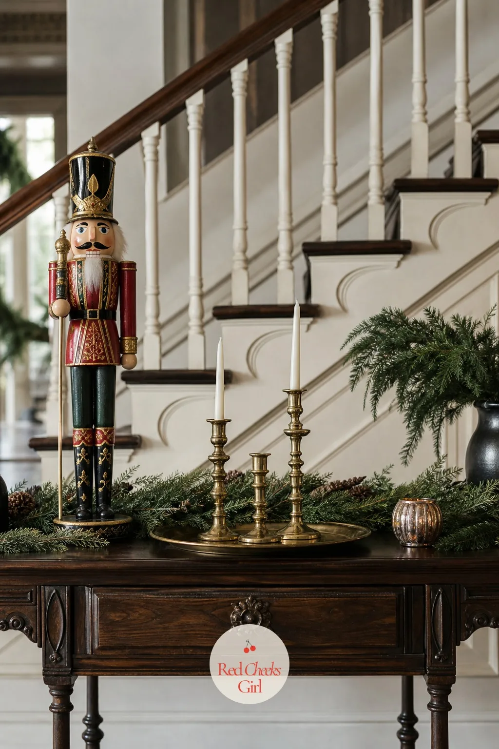 The Console Table At The Foot Of The Stairs — Everyone drops something on the table nearest the front door, so it may as well look deliberate instead of