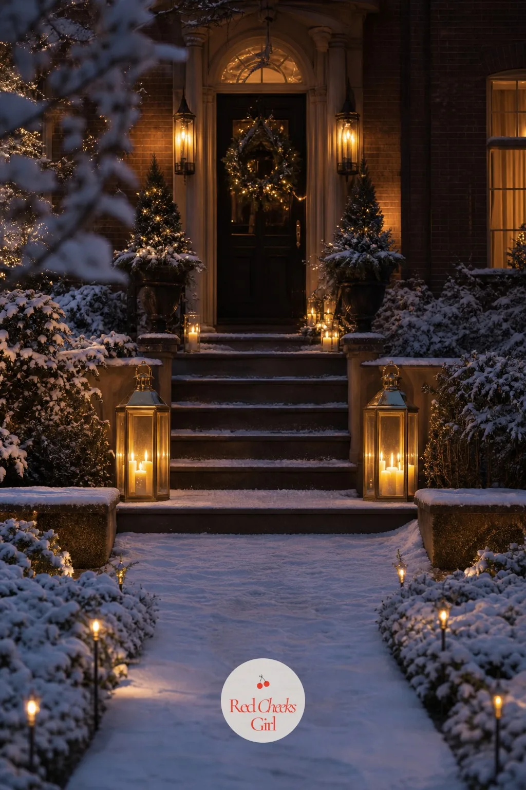 The Porch Lanterns And The Walk Up To The Door — The path from the car to the door deserves a little ceremony, especially on a cold night when everyone is