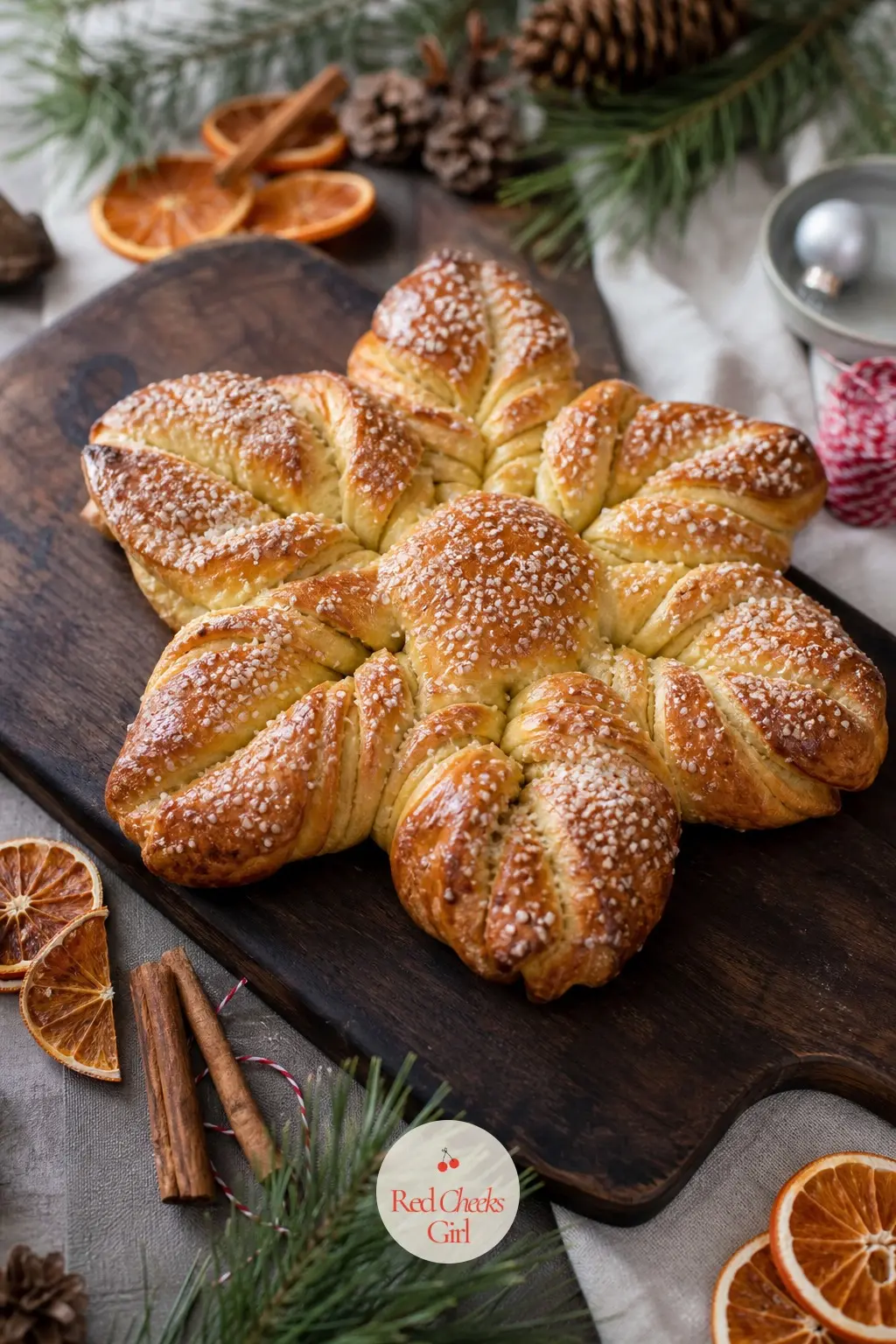 Cardamom Star Bread — She would never start a sourdough starter in time for Christmas, and does not need to. Homemade christmas gift ideas