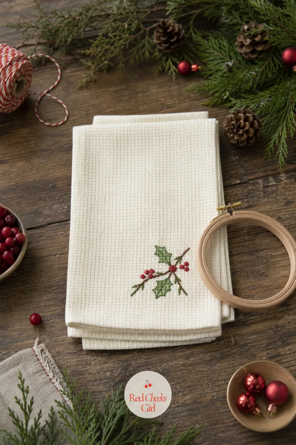 Embroidered Initial Tea Towels — Tea towels are the gift everyone reaches for in a panic, and everyone knows it. Homemade christmas gift ideas