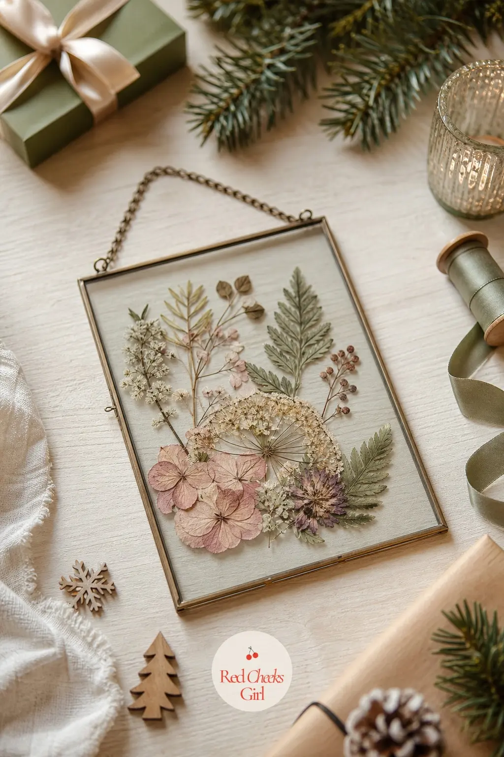 Pressed Flower Shadow Frame — Those summer flowers from the garden are still sitting pressed and forgotten in a drawer somewhere. Homemade christmas gift ideas