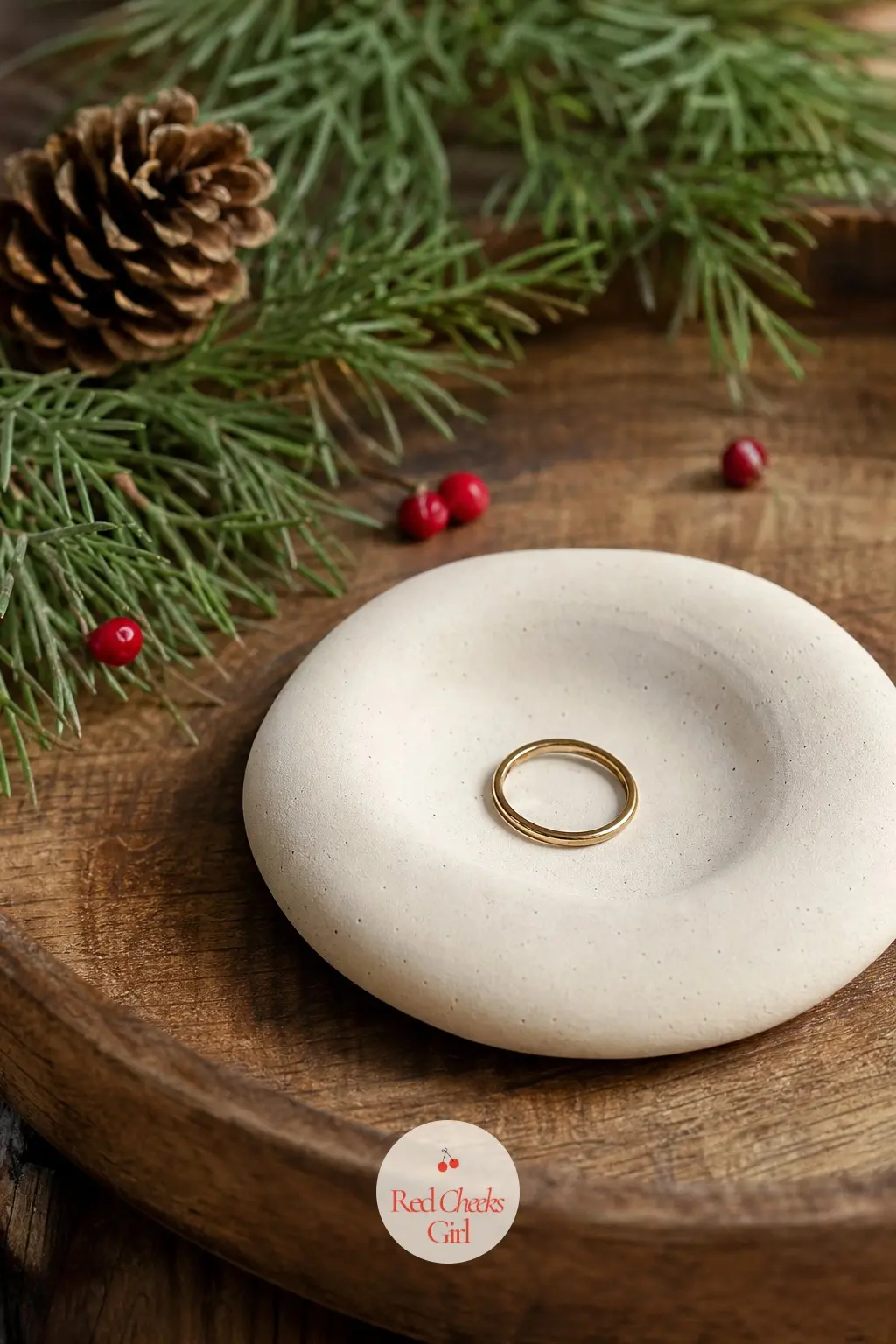 Thumbprint Ring Dish — Jewellery dishes in every shop have the same pressed scallop edge. Homemade christmas gift ideas