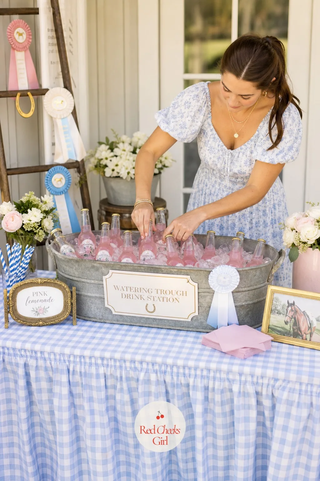 The Watering Trough Drink Station — She will laugh at the name before she sees it, and then she will want one. Horse theme birthday party