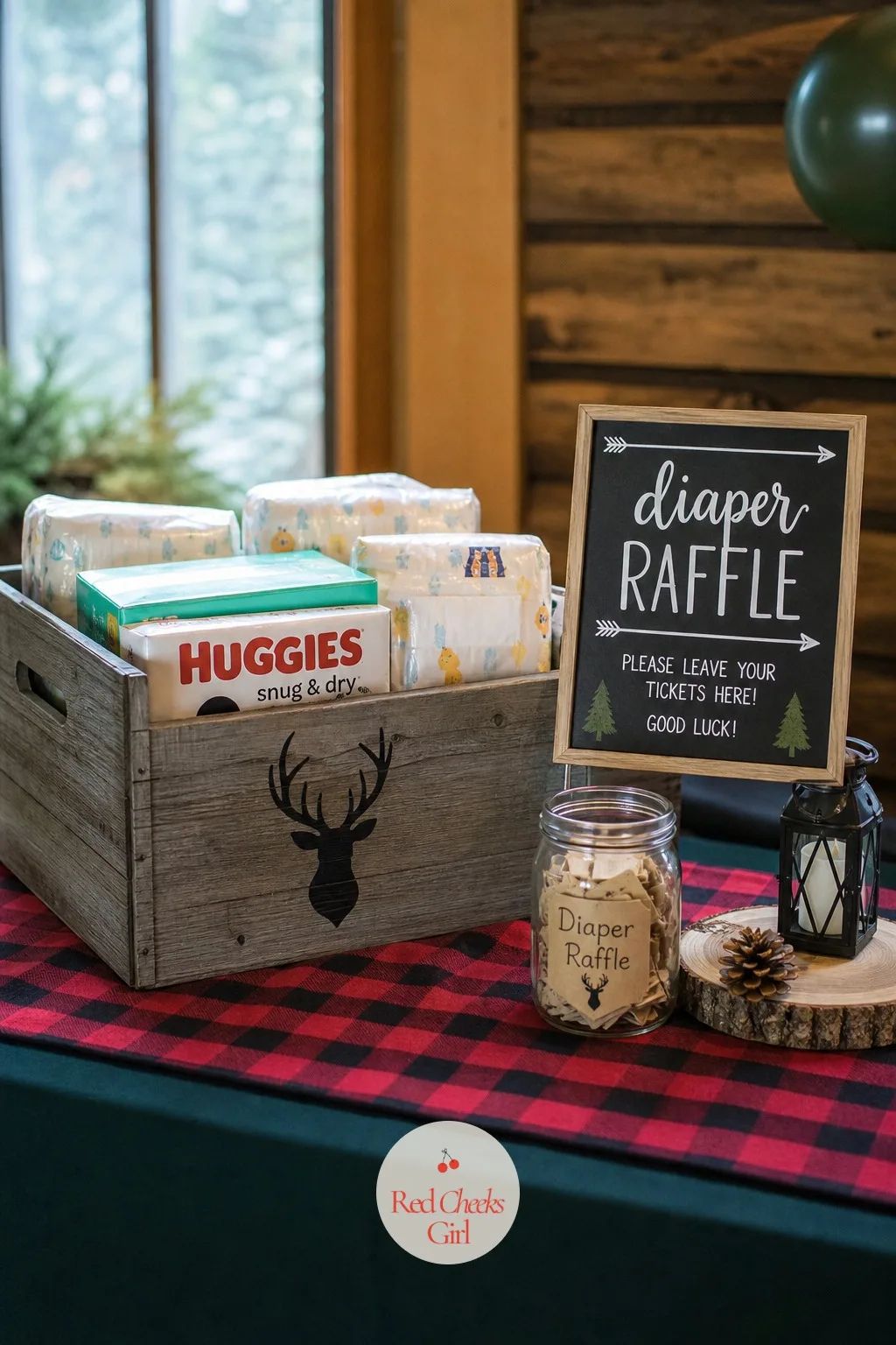 Diaper Raffle Crate — Guests who would rather skip wrapping a gift always appreciate a lighter option, and this crate gives it a reason to stay on the table.