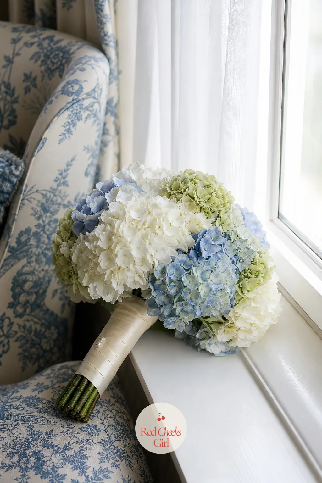The Bride's Hydrangea Bouquet — A bouquet this full looks like it should weigh a ton, and part of its charm is that it really does not: a handful of hydrangea