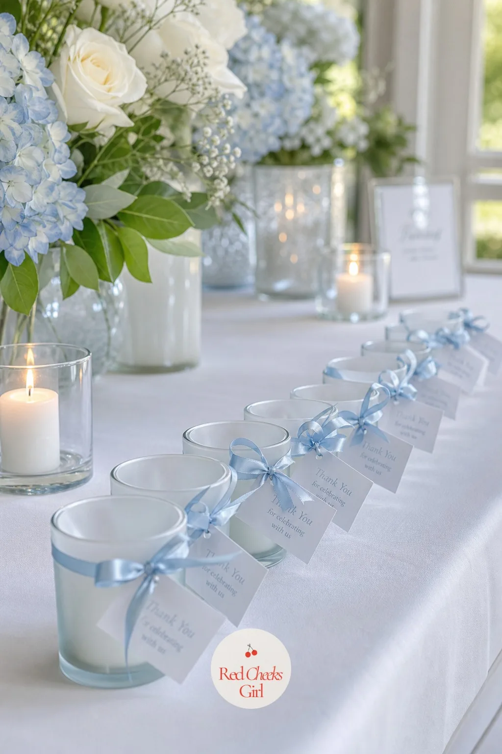 The Favors — A favor nobody wants to carry home is a favor that ends up in the hotel trash can. Ice blue wedding theme