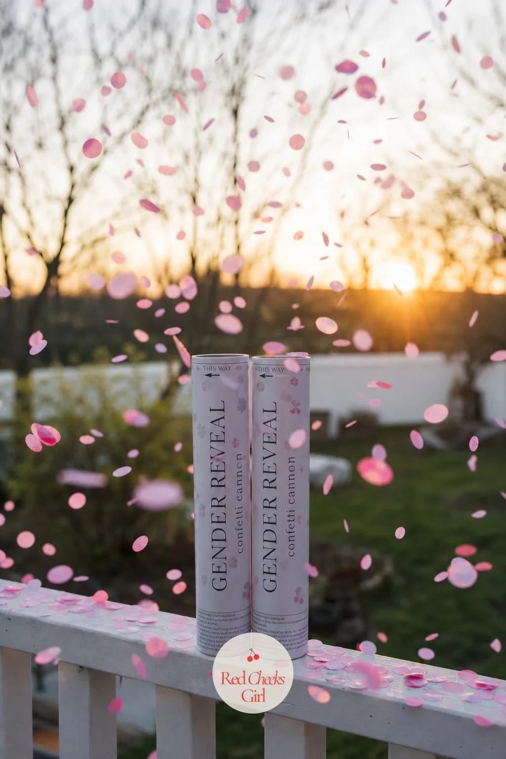 Two Confetti Poppers, One Count Of Three — You each hold your own popper, loaded in secret beforehand so even the person pulling the string does not know what