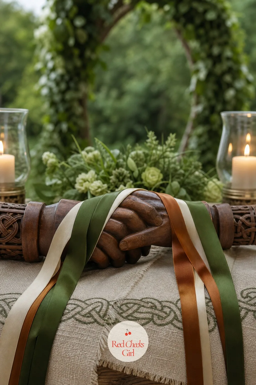 The Handfasting Ribbon Ceremony — Right at the centre of the vows, the couple's joined hands get wrapped in ribbon, a custom that has only grown more popular