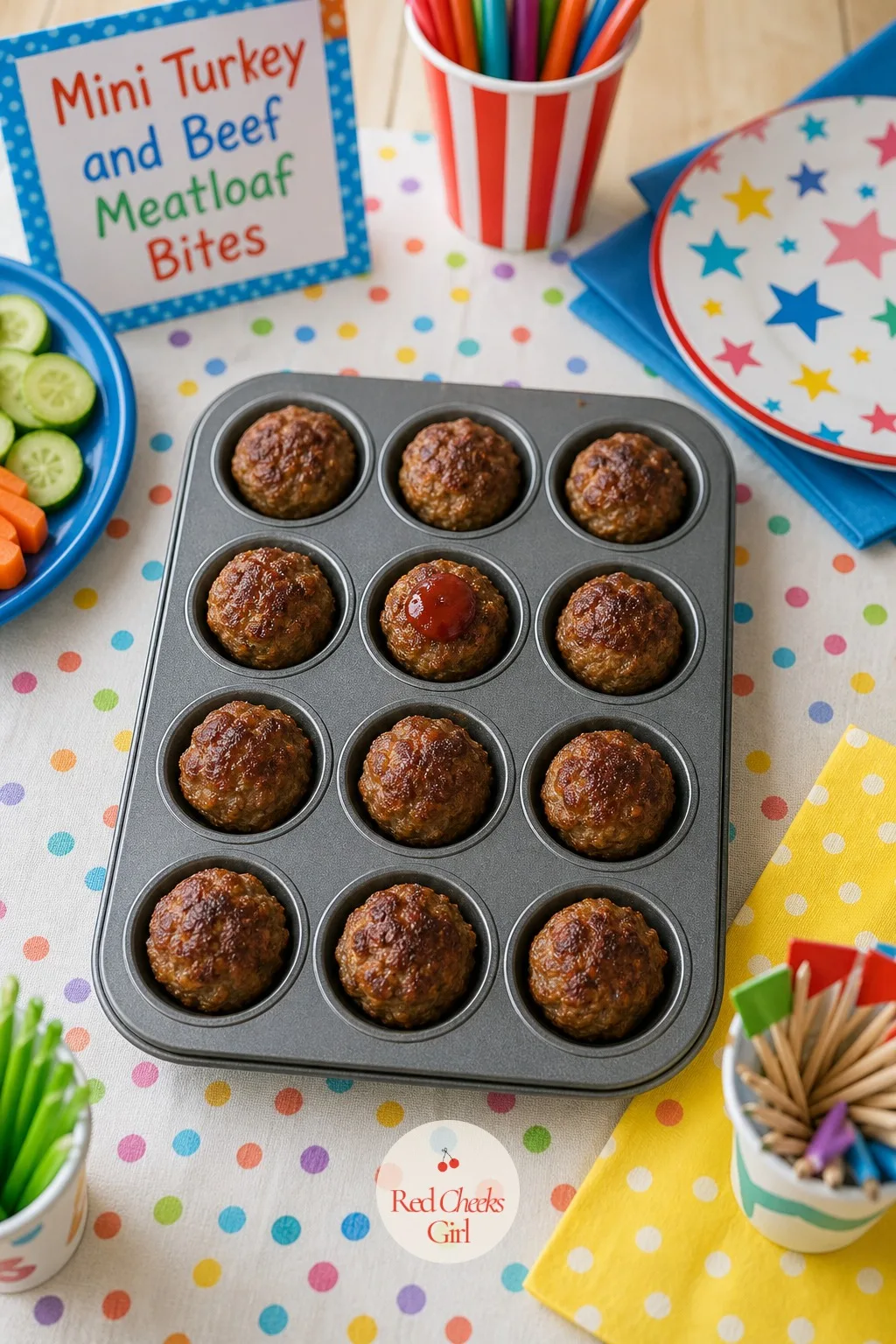 Mini Turkey and Beef Meatloaf Bites — A whole slice of meatloaf is a lot for a small plate; a muffin-tin version solves that without changing a single
