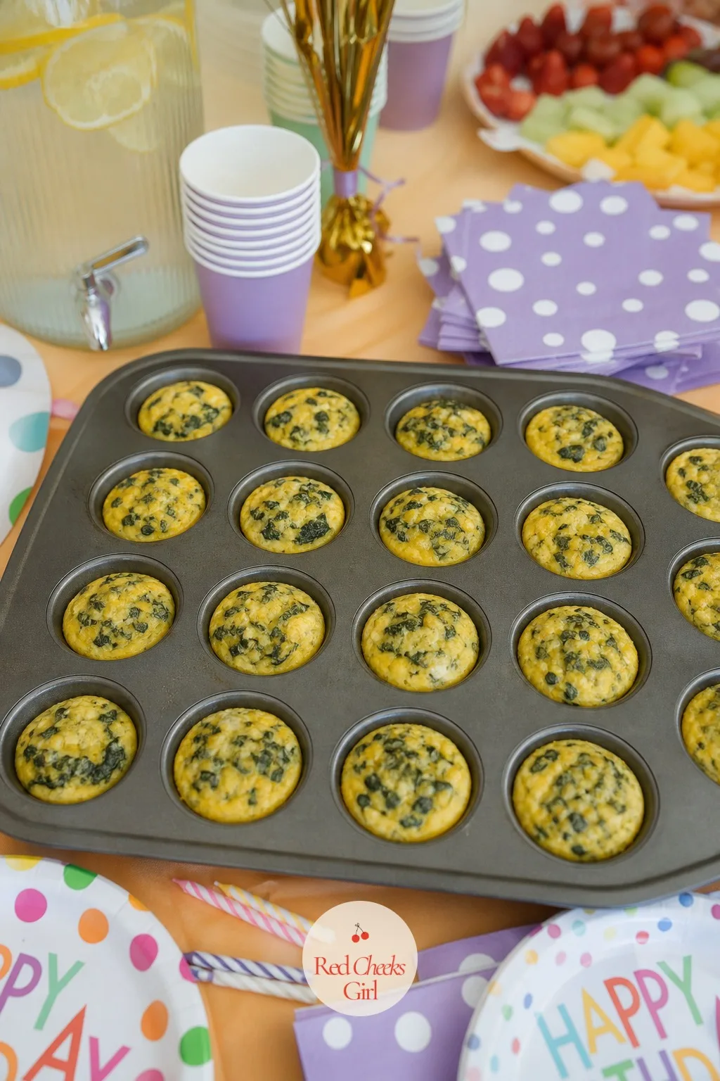Spinach and Cheese Mini Egg Muffins — A muffin-tin breakfast feels festive for an ordinary Tuesday, and it happens to travel well in a lunchbox too. Iron rich