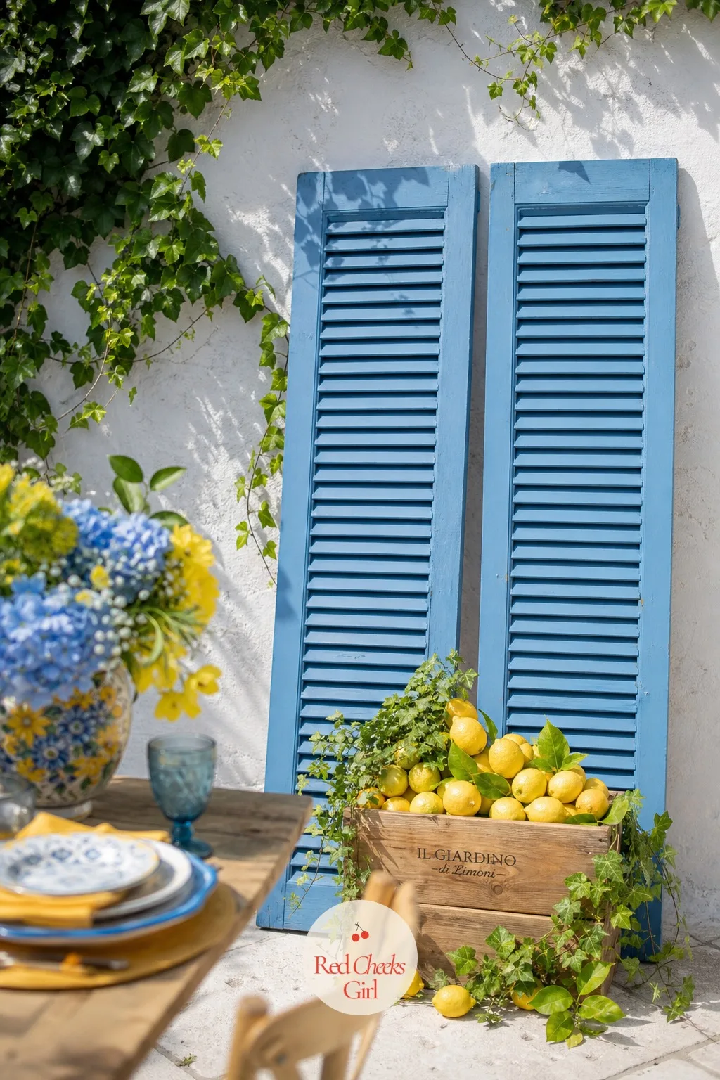 A Painted Shutter Photo Backdrop — Give the night one spot built for standing still in. Italian birthday party ideas