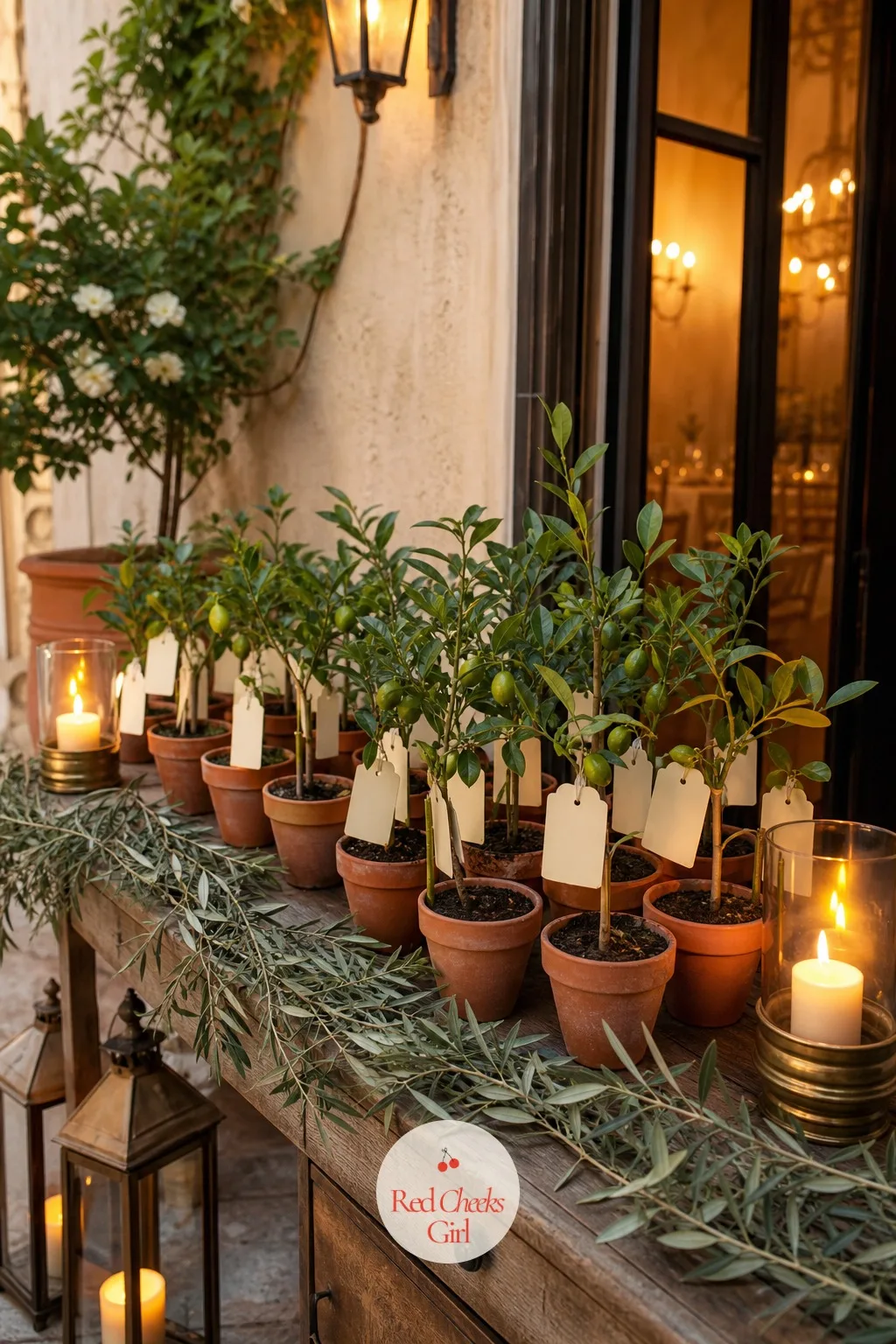 Mini Potted Lemon Sapling Favor — A favor that gets left on the table by the end of the night was never worth buying. Italian wedding aesthetic