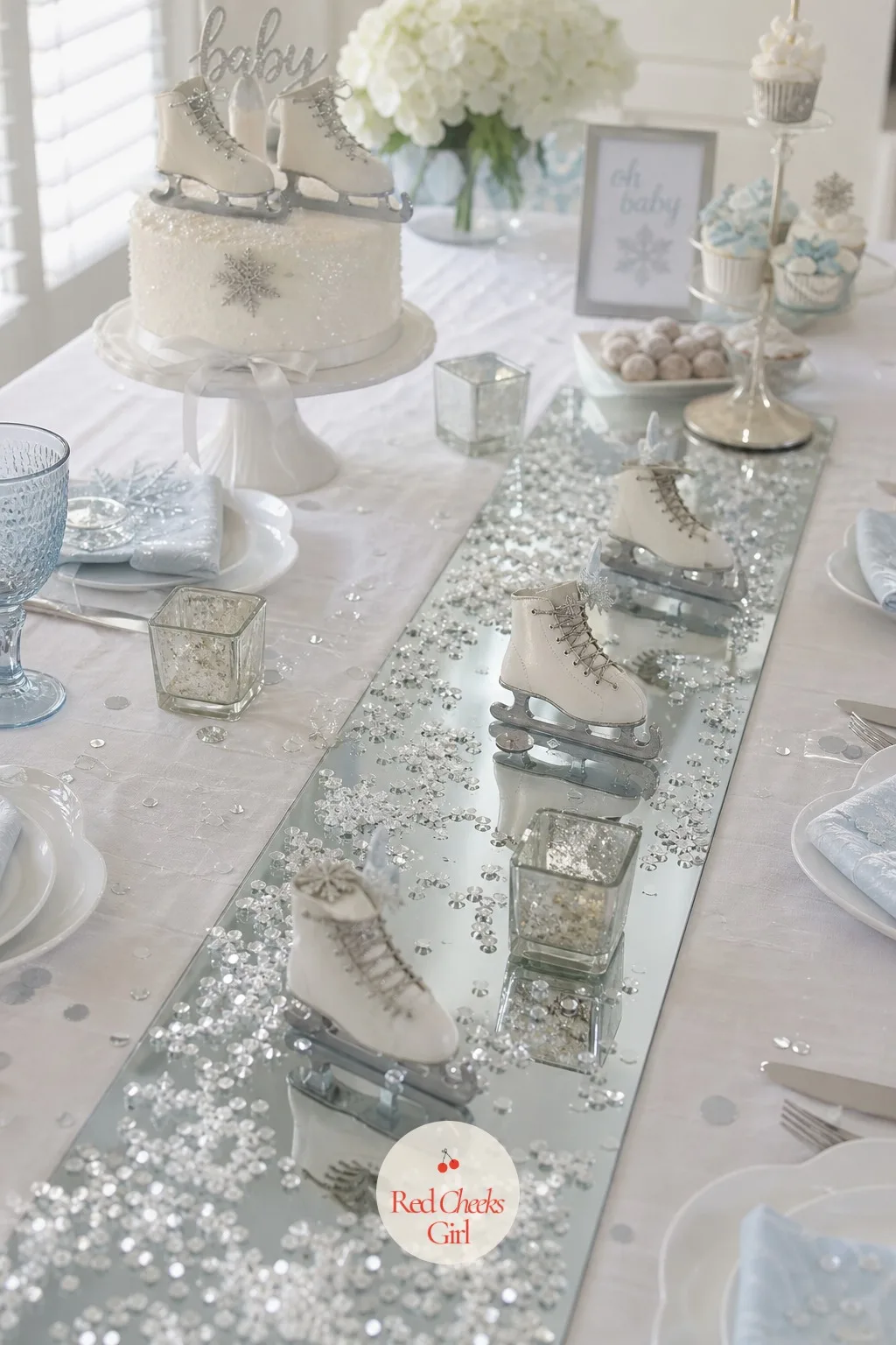 Ice Skating — A rink-themed shower does not need an actual rink, just the idea of one. January baby shower themes