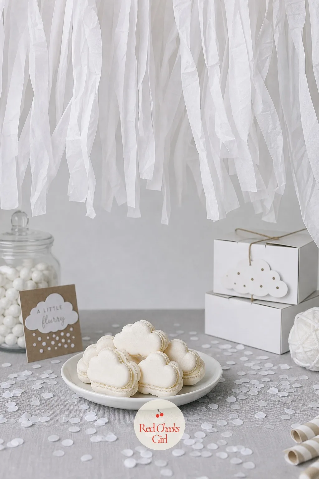 A Little Flurry — Static decor sits still; this one moves. January baby shower themes