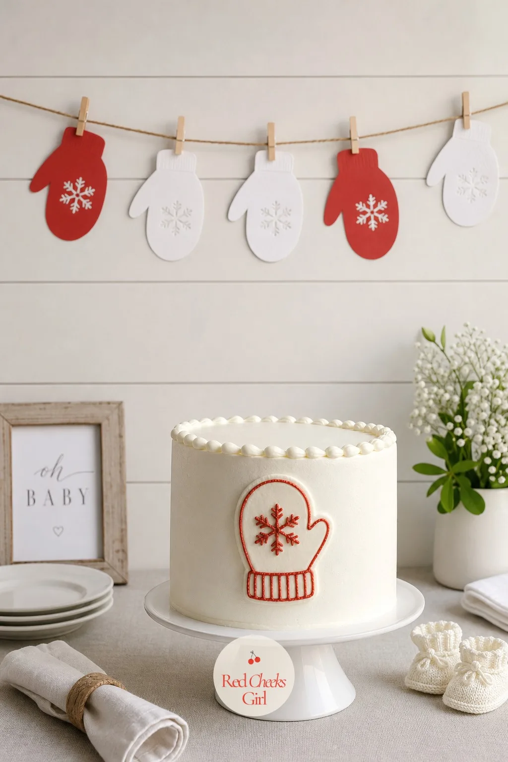 Warm Wishes Mittens — This one turns a well-wish card into something she can actually hang on a line. January baby shower themes