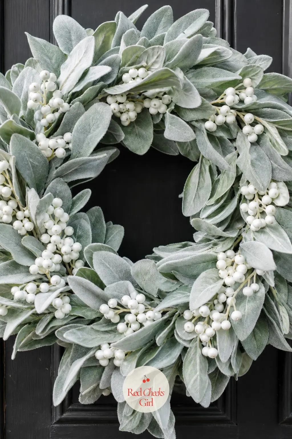 The Lamb's Ear and White Pepperberry Wreath for the Porch — Lamb's ear has a soft, almost felted texture that photographs beautifully against white pepperberry