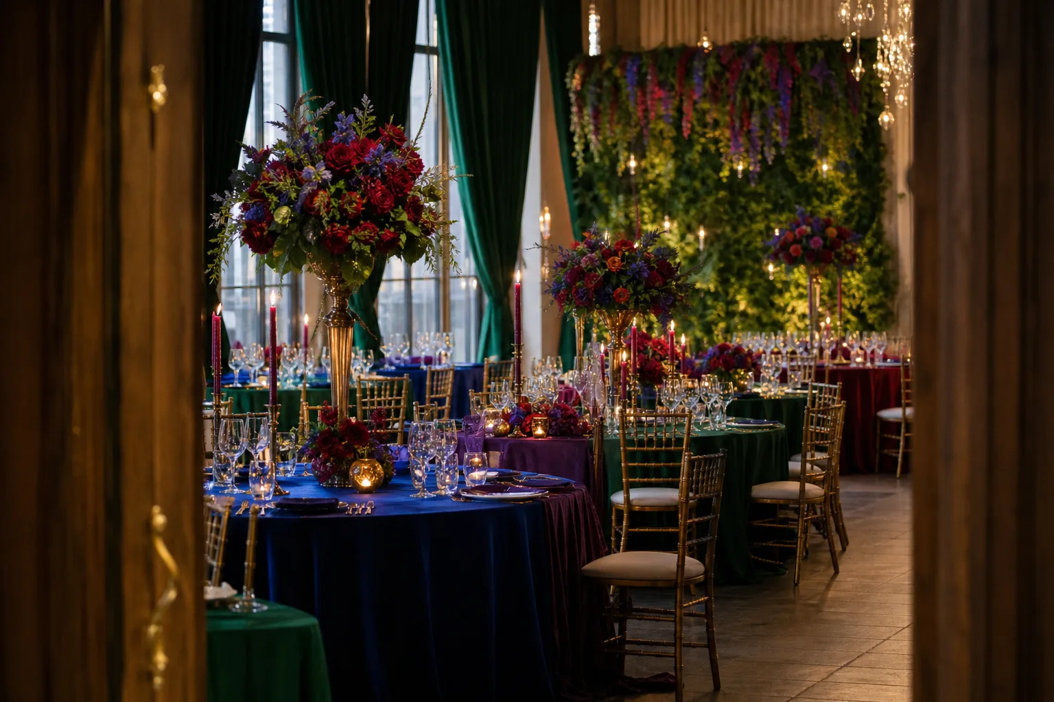 21 Jewel Tone Wedding Decor Ideas in Emerald, Sapphire and Ruby
