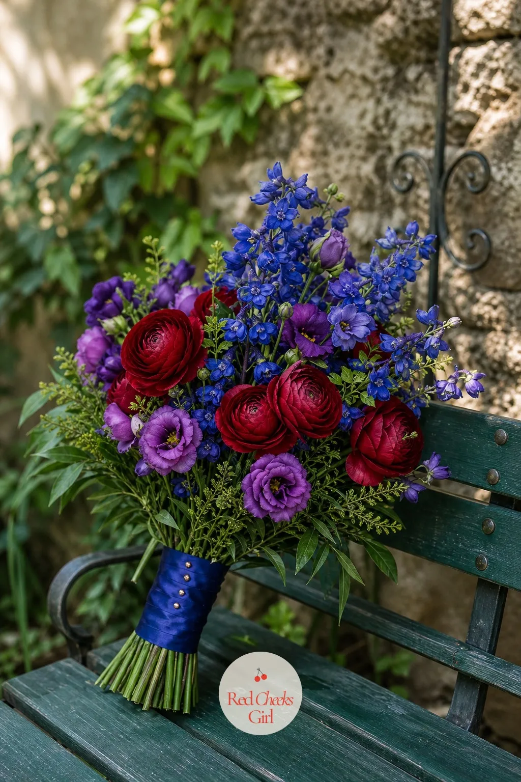 Mixed Jewel Bouquets — A single-colour bouquet can look like an afterthought next to a room this saturated. Jewel tone wedding decor