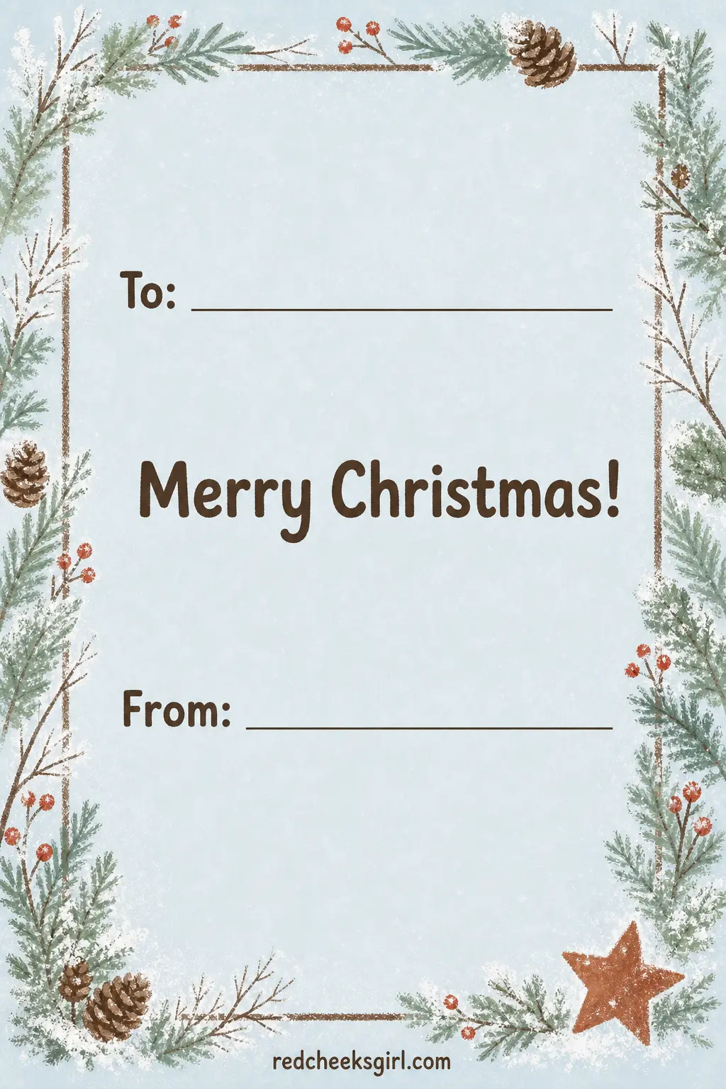 The Blank Canvas Card printable sheet — Sometimes a child does not want a scene already decided for them. Kids christmas cards