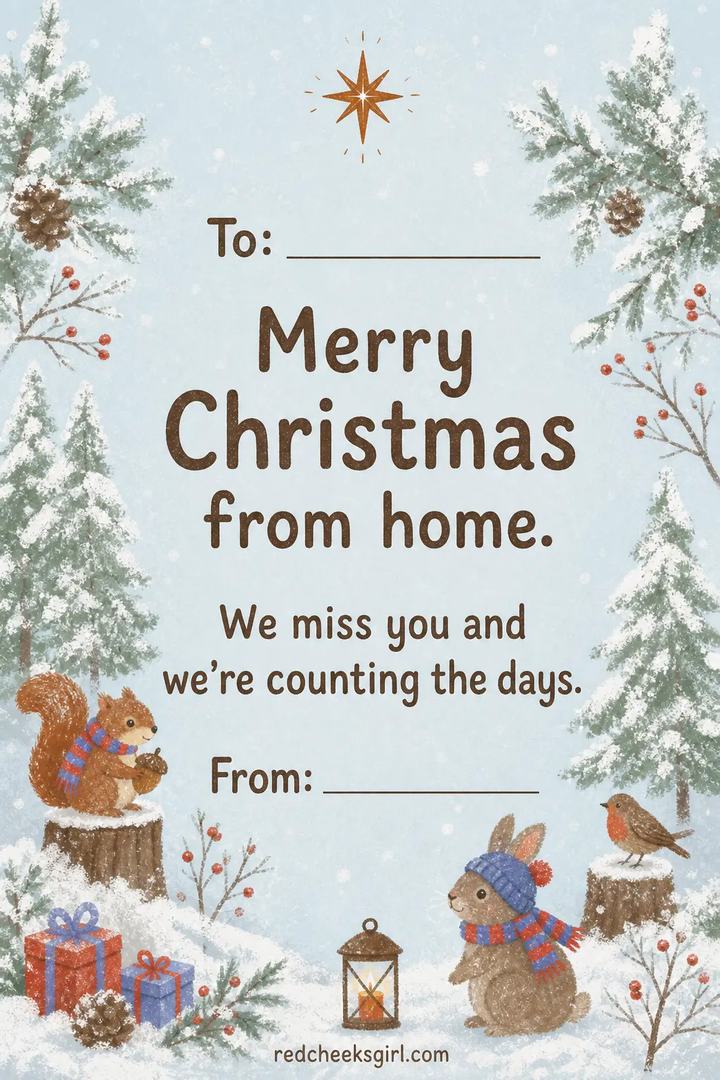The Overseas Letter Card printable sheet — Distance makes a card feel heavier than usual, and this one is built for that, going to a parent or relative