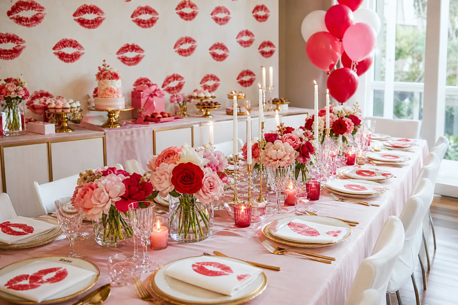 22 Kiss the Miss Goodbye Bachelorette Ideas With Red Lips and Kisses