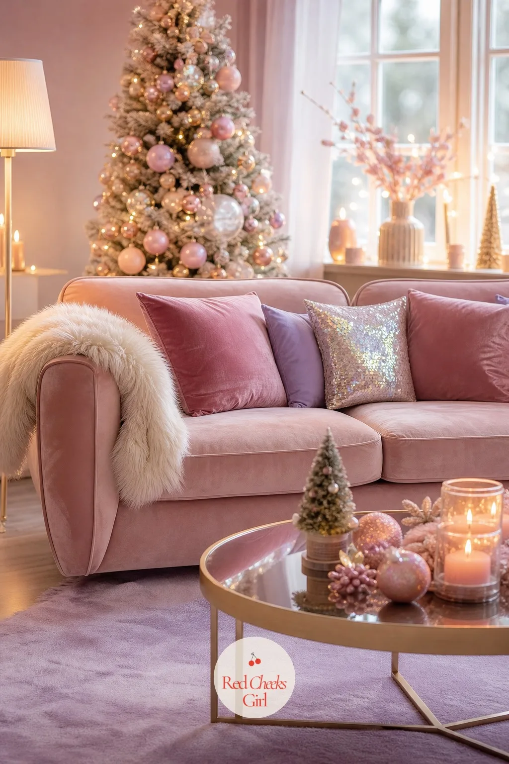 The Sofa — A sofa in its everyday cover does not read as festive no matter how good the tree looks behind it. Kpop christmas