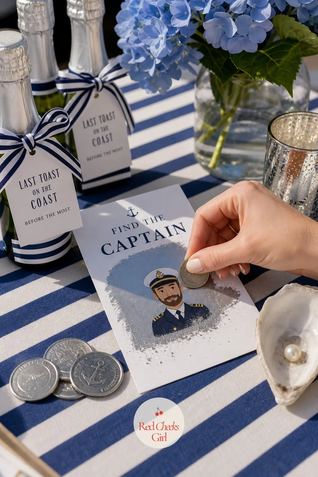 Find the Captain — Every group needs one game that needs no explanation and gets a laugh within the first thirty seconds. Last toast on the coast bachelorette