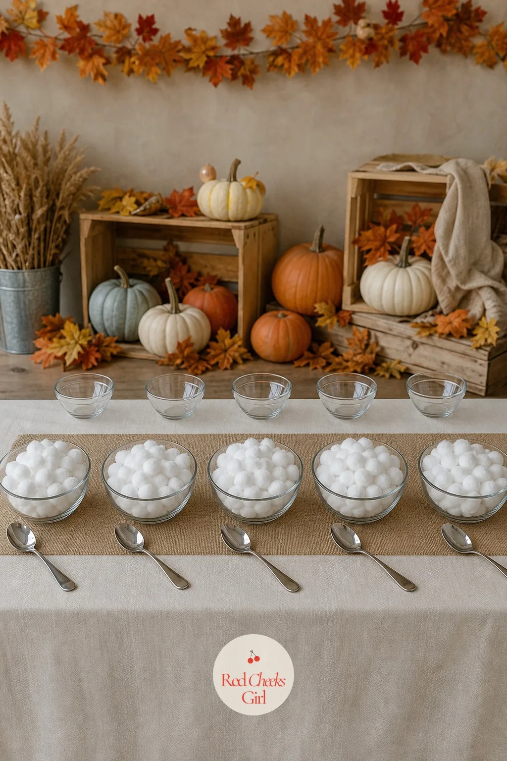 10. Little Pumpkin Cotton Ball Scoop