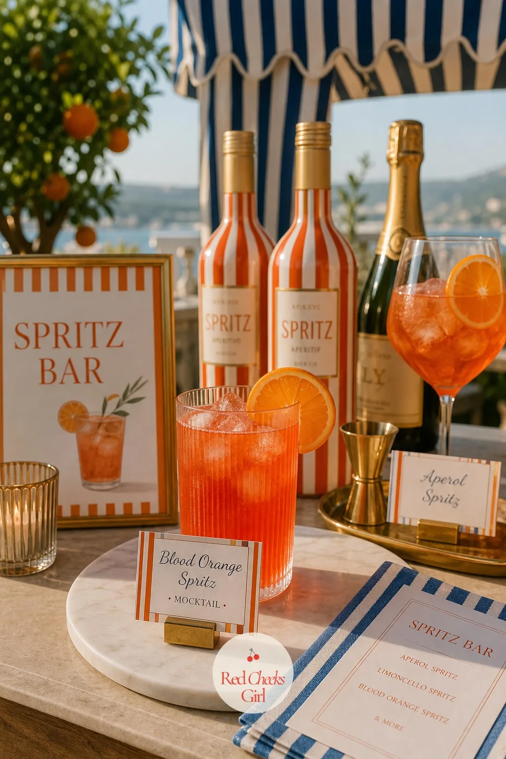 The Blood Orange Spritz Mocktail — Not every guest drinks, and this one makes sure nobody is left holding plain soda water: blood orange juice, a splash of