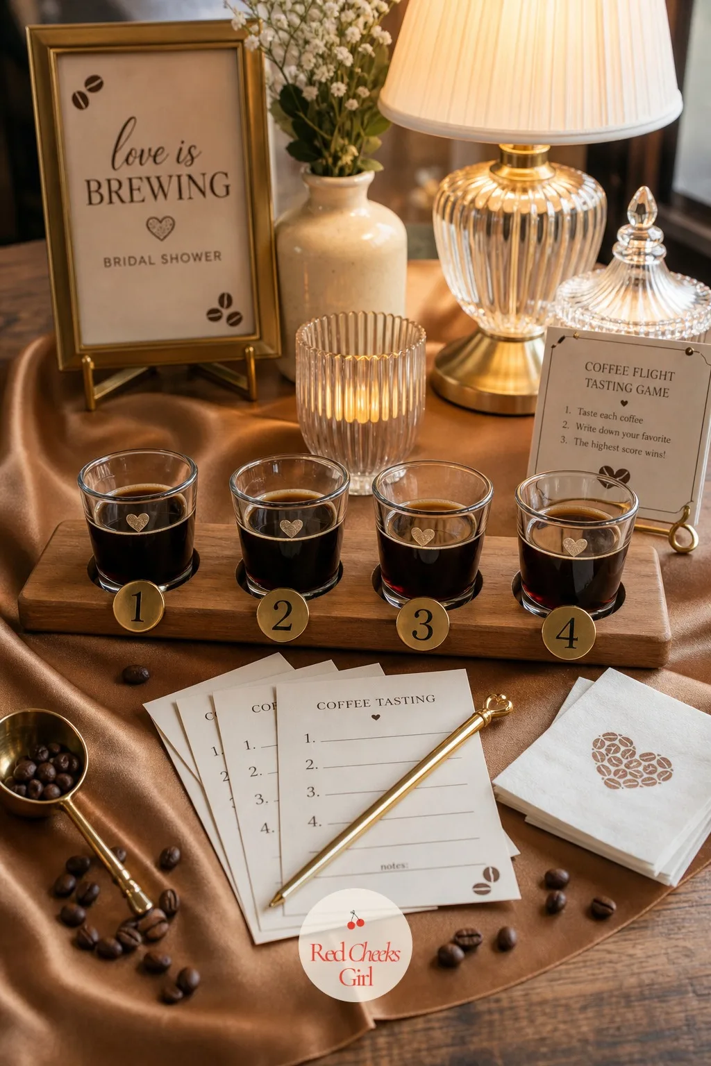 Coffee Flight Tasting Game — For a shower with real coffee lovers in the room, this one gives them something to actually talk about instead of another round of