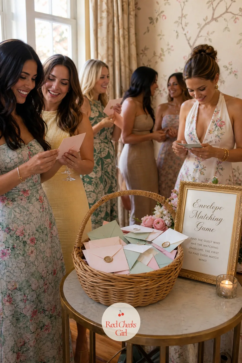 The Envelope Matching Game — Every bridal shower has a moment where strangers from two different friend groups have to talk to each other, and this game forces