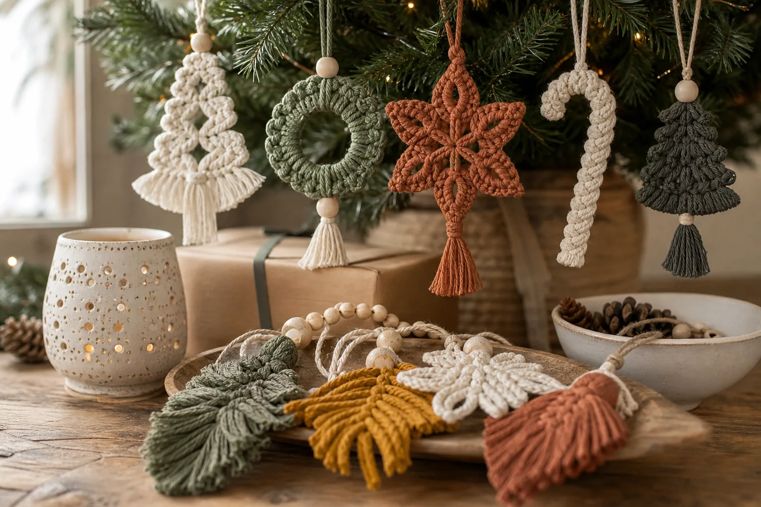 10 Macrame Christmas Ornaments DIY for a Soft, Natural Holiday Tree