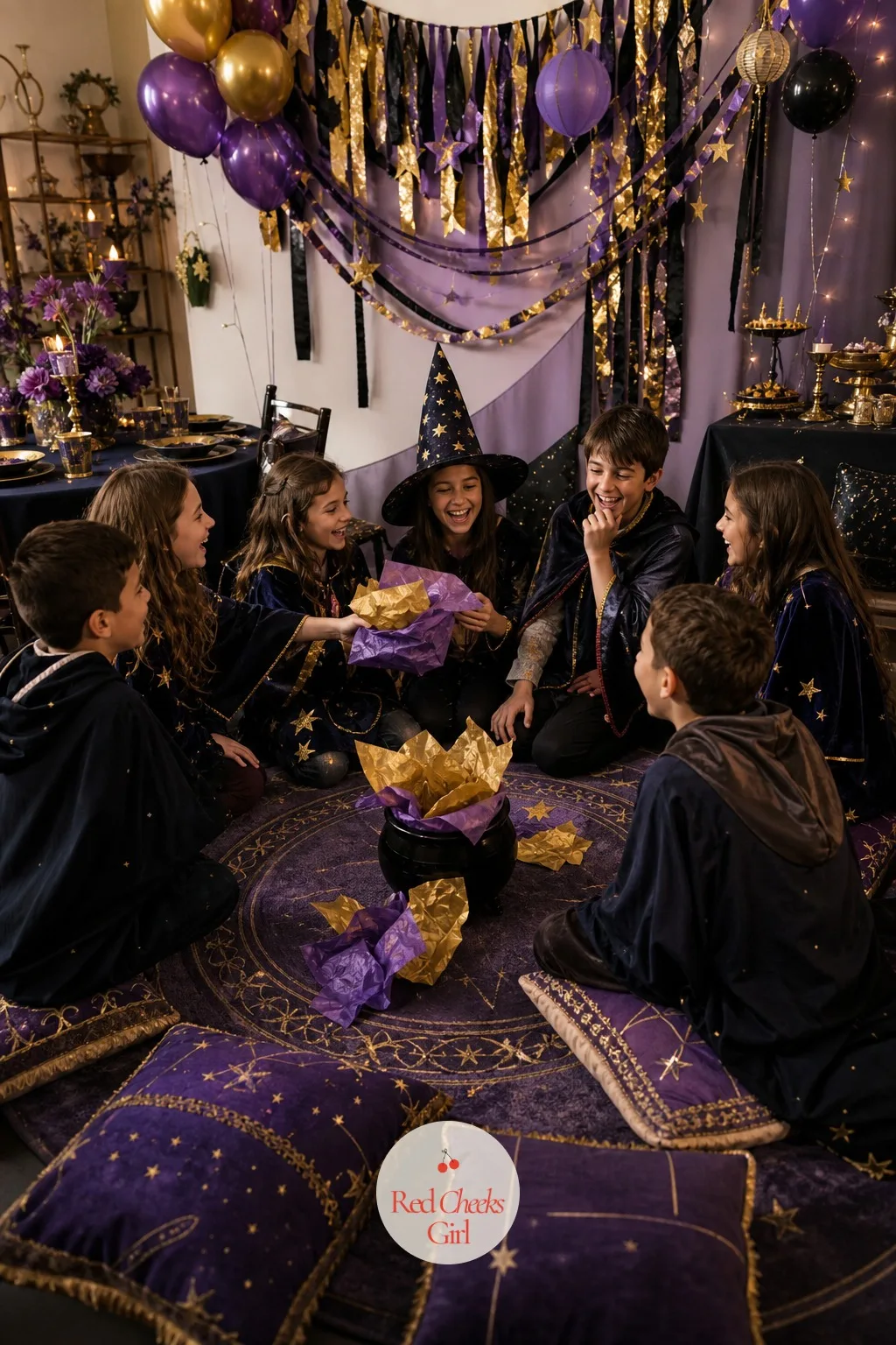 Pass the Cauldron Parcel Game — The classic parcel game gets a small facelift here. Magic birthday party