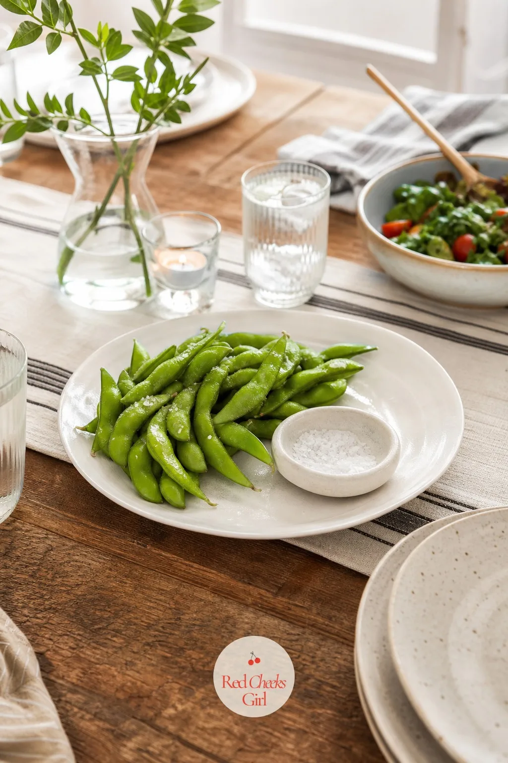 Edamame — Edamame comes with its own built-in entertainment: the pod has to be squeezed open with your fingers before you get to the bean, which slows a snack