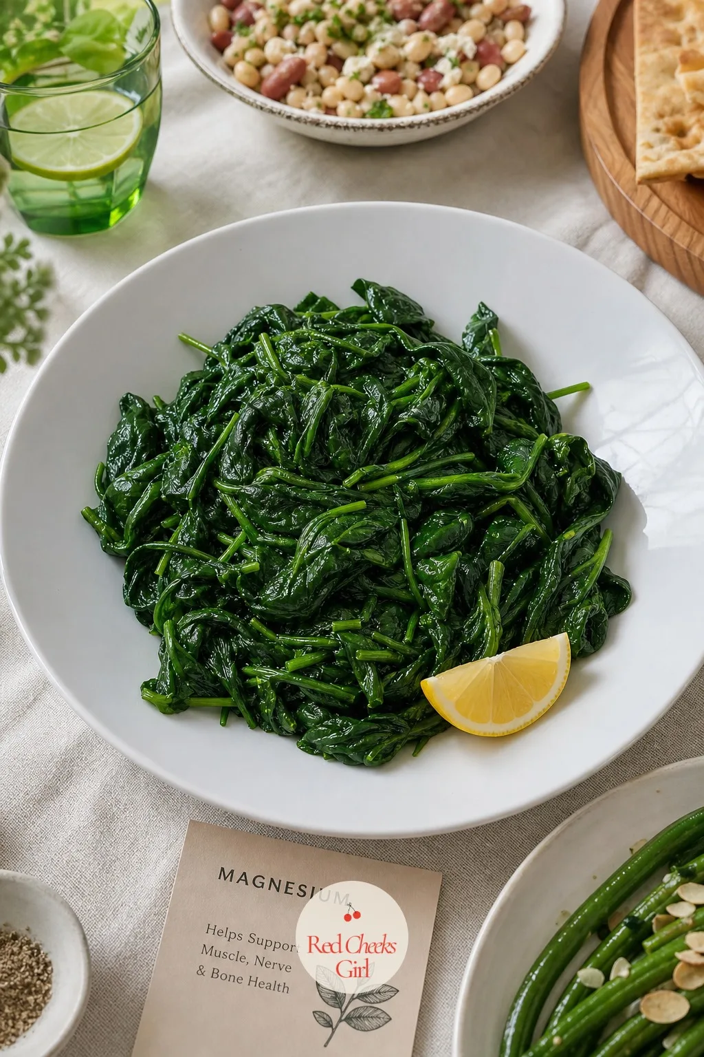Spinach — A pile of raw spinach looks generous and cooks down to almost nothing, which is actually good news: it means a small bag goes a long way once wilted.