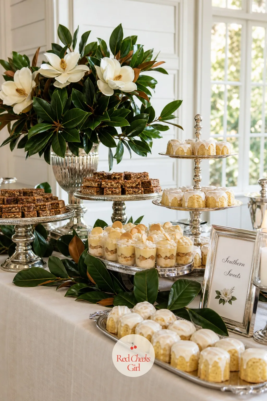 Southern Dessert Table — Past the cake, a full dessert table lets guests graze through the rest of the evening: this is where the theme gets to be generous