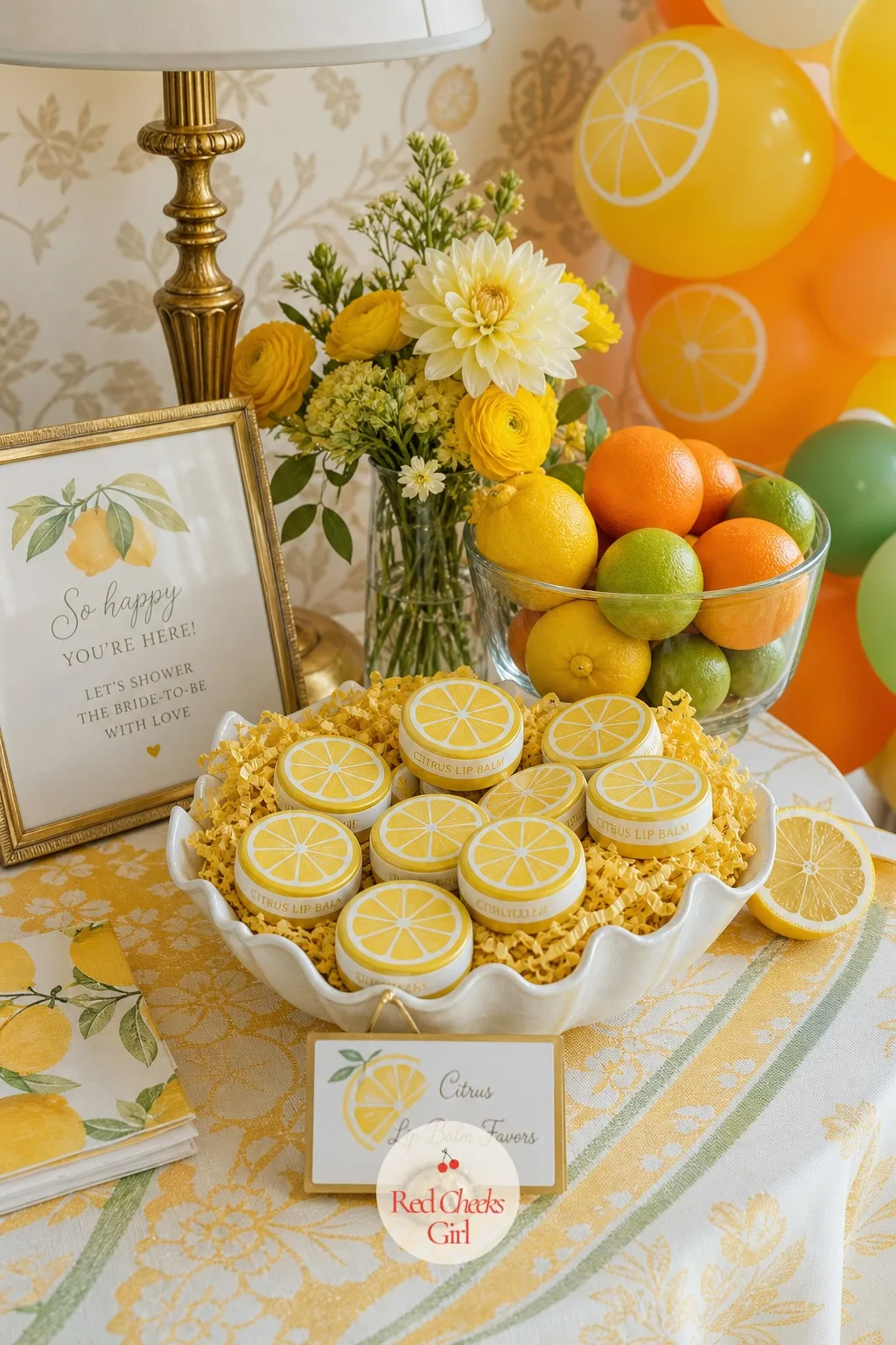 Citrus Lip Balm Favors — Not every guest drinks, and not every favor needs to be edible, so a small tin that actually gets used again earns its spot on the