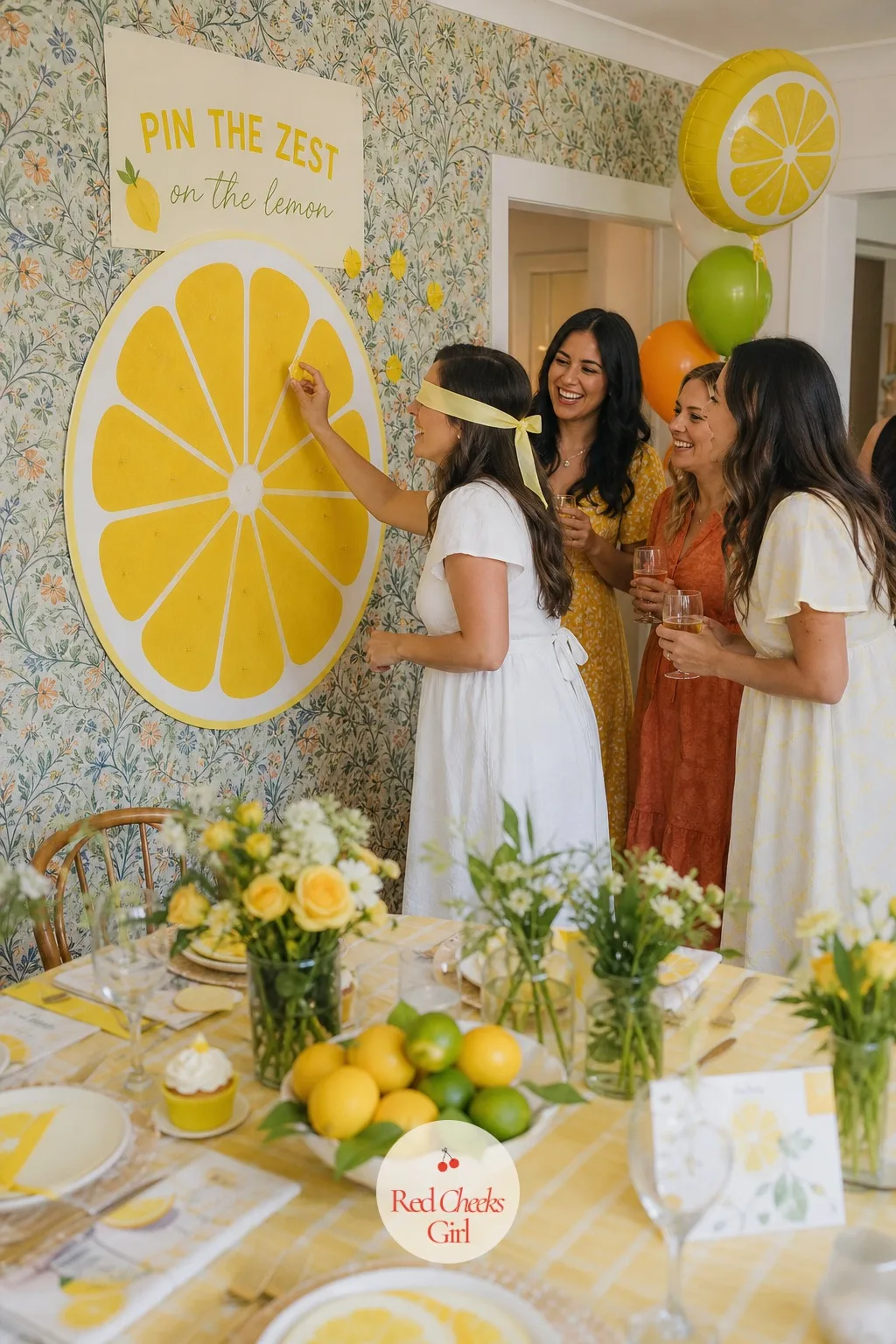 Pin The Zest On The Lemon — A blindfolded game gives even the shyest guest a reason to get up and move, and this one keeps the classic format but dresses it