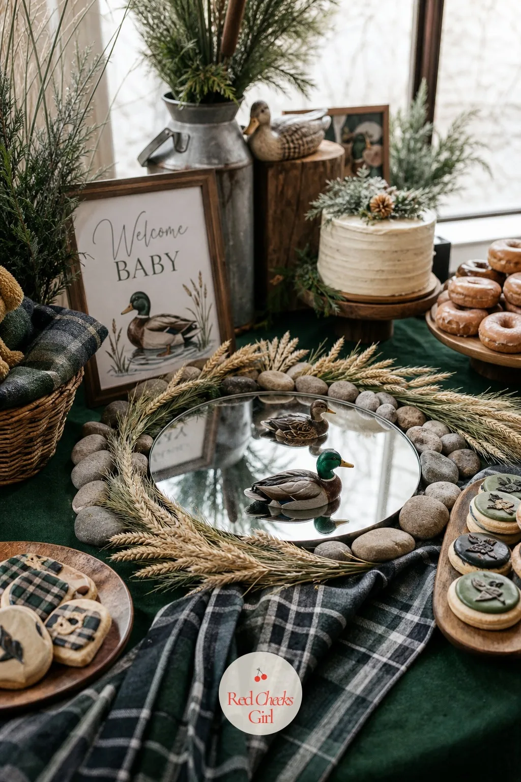 Duck Pond Dessert Table — One long table of treats reads as the whole party's centerpiece, worth building properly even if everything else stays simple.
