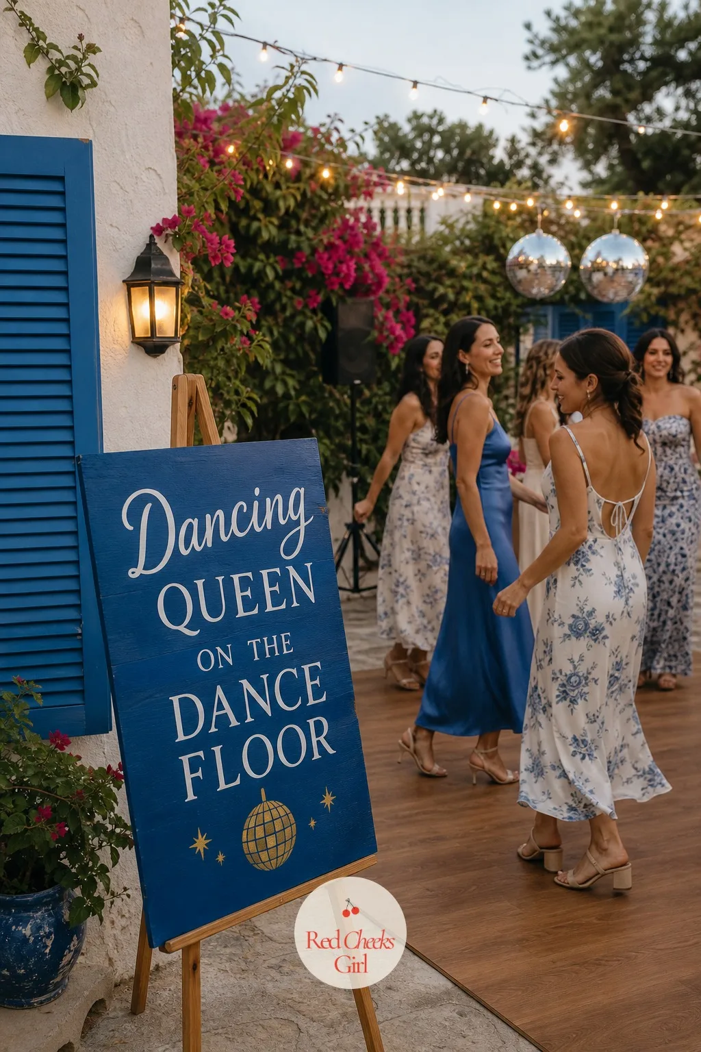 Dance Floor Sign — She might say a sign is just extra clutter, but this one tells every guest where the night is actually headed. Mamma mia bachelorette party