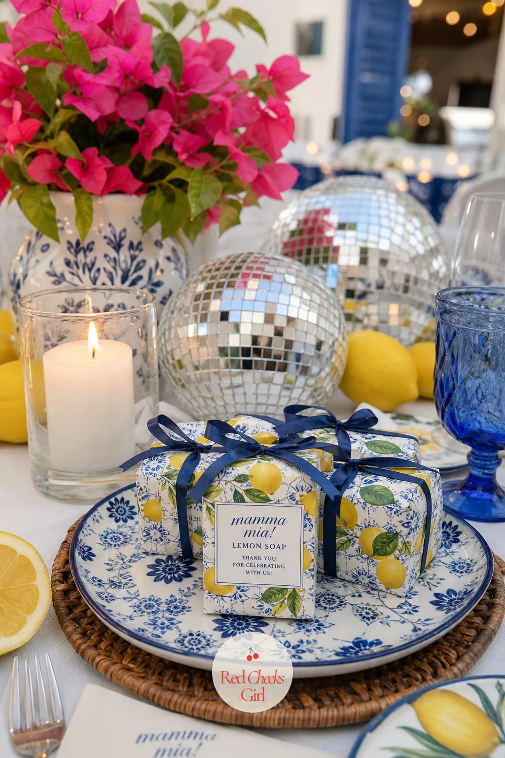 Lemon Soap Favor Boxes — A favor she will actually use beats one that sits in a drawer. Mamma mia bachelorette party