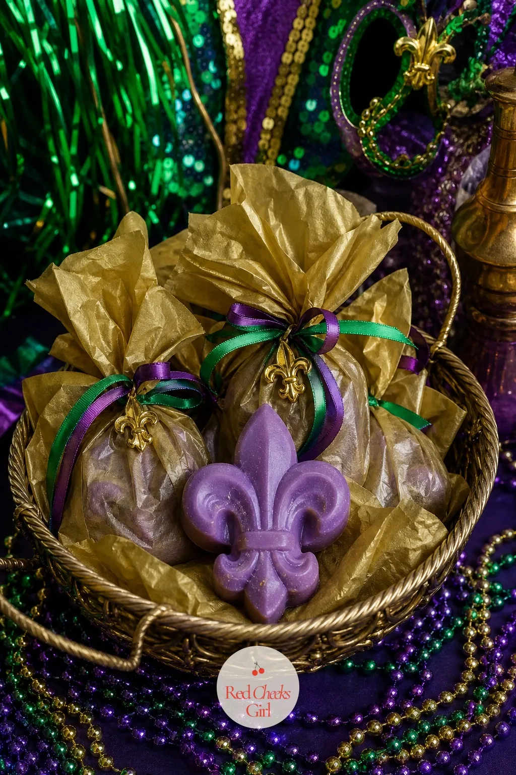 Fleur-de-Lis Soap Favors — A favor that gets used instead of forgotten in a drawer earns its keep. Mardi gras party