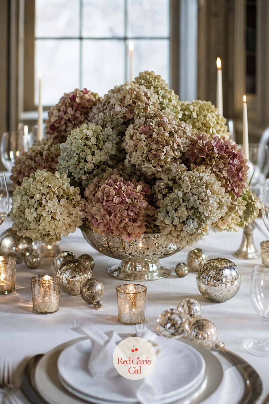 The Centerpiece — A bare table runner down the middle of a long table looks like it is waiting for something to arrive. Martha stewart christmas decorations