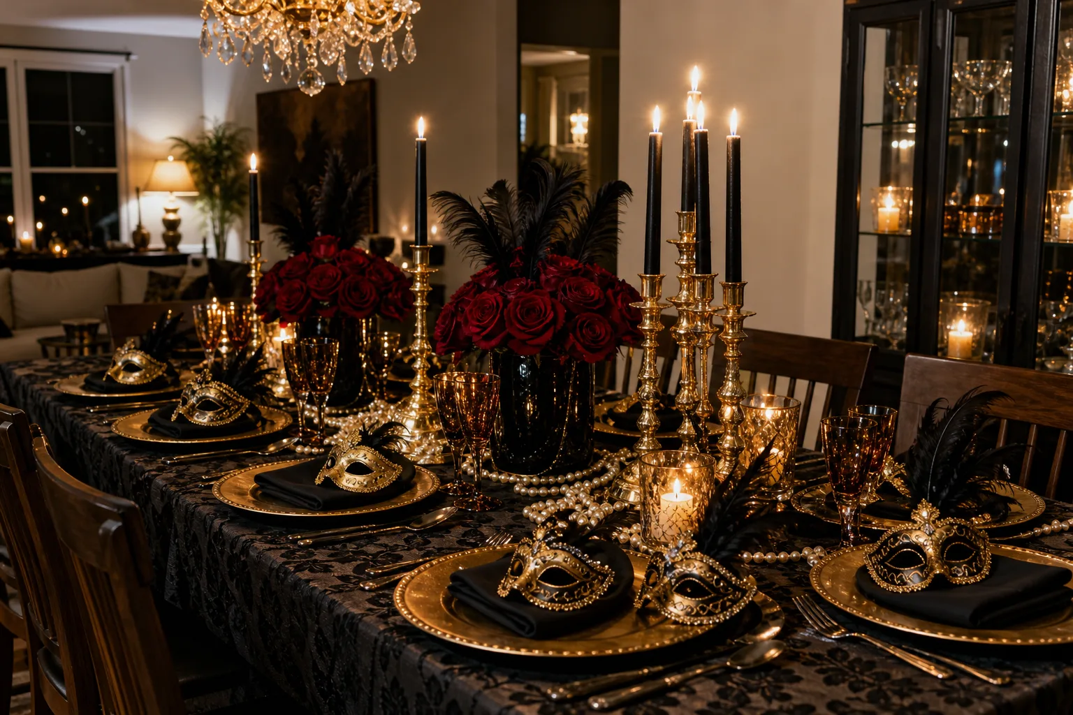 20 Masquerade Party Decorations That Turn a Living Room Into an Opera Night