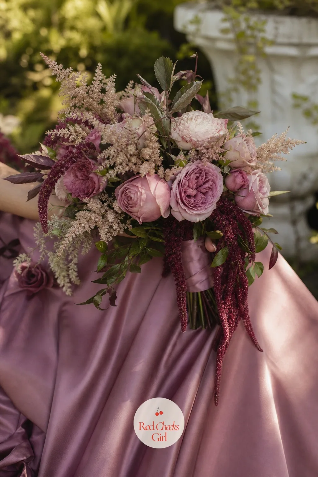 The Bridal Bouquet — Everything else in the room can be rented or ordered in bulk, but the bouquet is the one piece of this theme she actually carries down the