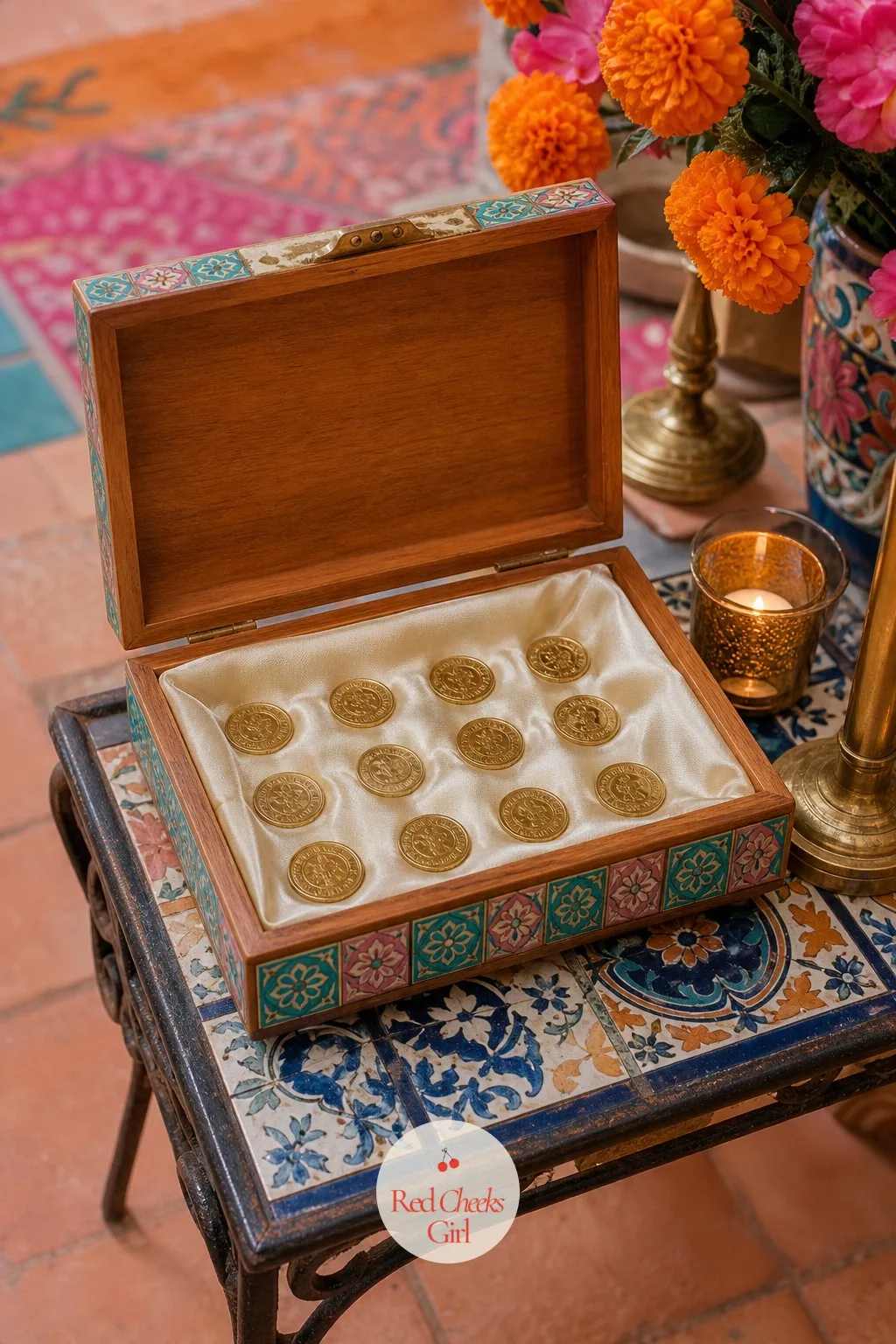 The Box of Coins — Thirteen small coins, one box, and a lot more meaning than their size suggests. Mexican wedding